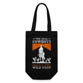 Western Country Cool - Geschenkbeutel für Flaschen - Schwarz - Vorne
