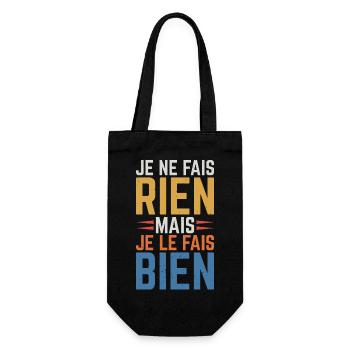I don't do anything but I do it well - Gift Bag for Bottles - black - Front