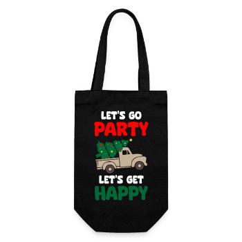 Lets Go Party Soyons Joyeux Noël - Sac à bouteille - noir - Devant