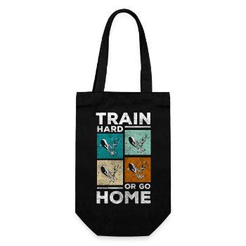 Training Sportlich Schwitzen Fitnesstrainer - Geschenkbeutel für Flaschen - Schwarz - Vorne