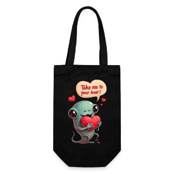Kosmische Liebe zum Valentinstag - Geschenkbeutel für Flaschen - Schwarz - Vorne