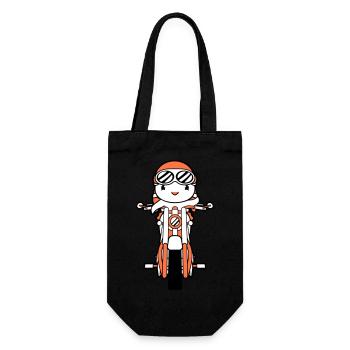 Bird Motorcycle Riding Biker Motorcyclist Hobby - Gift Bag for Bottles - black - Front
