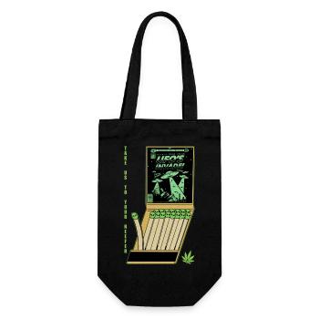 UFO Invasion Vintage Poster Design - Geschenkbeutel für Flaschen - Schwarz - Vorne