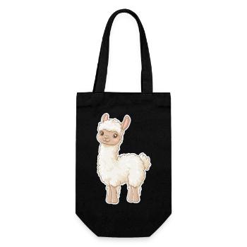 Lama Alpaga Lama Lama Cadeau Animal - Sac à bouteille - noir - Devant