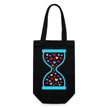 Love Never Stops-Hourglass of Timeless Love  - Gift Bag for Bottles - black - Front