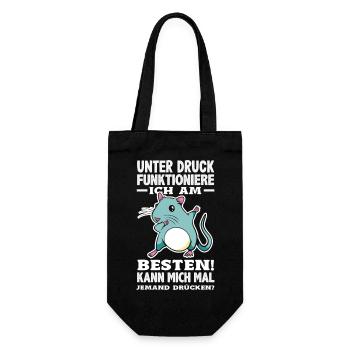 I function best under pressure - Gift Bag for Bottles - black - Front