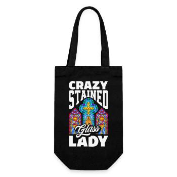 Stained Glass Art Stained Glass Artist - Gift Bag for Bottles - black - Front