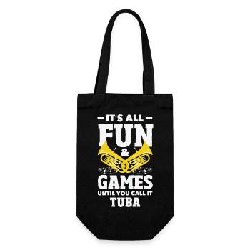 Vintage Euphonium Player - Gift Bag for Bottles - black - Front