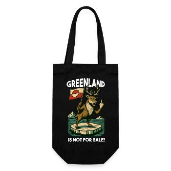 Greenland Is Not For Sale Reindeer Caribou - Gift Bag for Bottles - black - Front