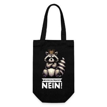 Avant que vous ne demandiez : Non, raton laveur, raton laveur, animal de la forêt - Sac à bouteille - noir - Devant