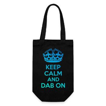 Keep Calm and Dab On – Funny Dance Design - Gift Bag for Bottles - black - Front
