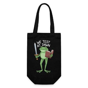Dawn Test Frog: Sword & Scroll - Gift Bag for Bottles - black - Front