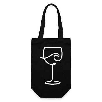 Verre à vin pour les amateurs de vin et temps mort - Sac à bouteille - noir - Devant