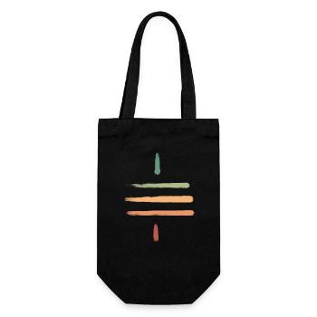 Satoshi Symbol Retro - Geschenkbeutel für Flaschen - Schwarz - Vorne