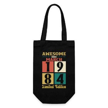 40e anniversaire cadeau mari génial mars 1984 - Sac à bouteille - noir - Devant