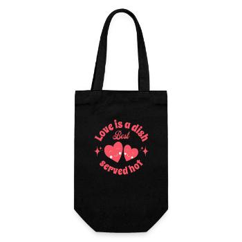 Humour Amour Couple - Idée Saint Valentin - Sac à bouteille - noir - Devant