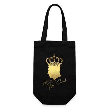 British King Coronation Charles England Flag - Gift Bag for Bottles - black - Front