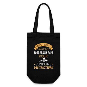 Mes profs avaient tort t-shirt agriculteur - Sac à bouteille - noir - Devant