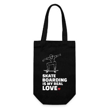 Ich Liebe Skateboarding - Geschenkbeutel für Flaschen - Schwarz - Vorne