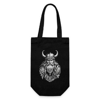 Wikinger Design - Geschenkbeutel für Flaschen - Schwarz - Vorne