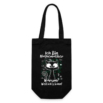 Ich Bin Mathematiker Weil Ich Es Kann - Geschenkbeutel für Flaschen - Schwarz - Vorne