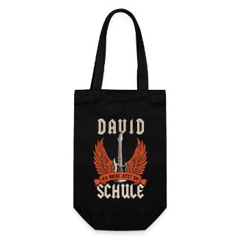 Schoolchild David I'm rocking the first day of school now - Gift Bag for Bottles - black - Front