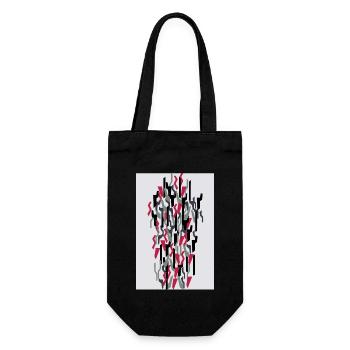 Camouflage Kunst Rot Gaming - Geschenkbeutel für Flaschen - Schwarz - Vorne