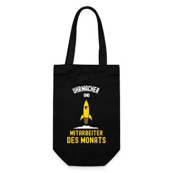 Uhrmacher Mitarbeiter des Monats Uhrmacherei - Geschenkbeutel für Flaschen - Schwarz - Vorne
