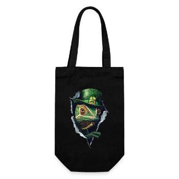 St. Patrick Chamäleon - Geschenkbeutel für Flaschen - Schwarz - Vorne