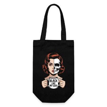 Noir comme mon âme ! Goth Café Emo Girl - Sac à bouteille - noir - Devant
