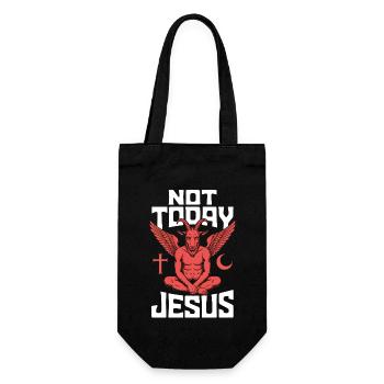 Not Jesus today! Satanist Atheist Goth Aesthetic - Gift Bag for Bottles - black - Front