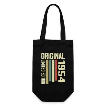Retro 1954 Gift 70th Birthday Vintage 1954 - Gift Bag for Bottles - black - Front