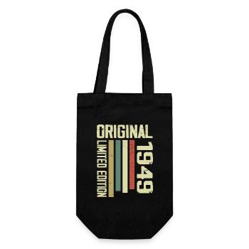 Retro 1949 cadeau 75e anniversaire Vintage 1949 - Sac à bouteille - noir - Devant