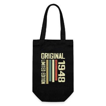 Retro 1948 cadeau 76e anniversaire Vintage 1948 - Sac à bouteille - noir - Devant