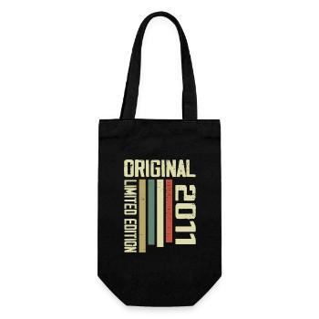Retro 2011 Cadeau 13e Anniversaire Vintage 1995 - Sac à bouteille - noir - Devant