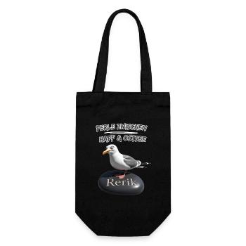 Rerik Pearl between Haff & Baltic Sea Rerik Seagull - Gift Bag for Bottles - black - Front