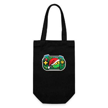Gaming Santa Claus - Gift Bag for Bottles - black - Front