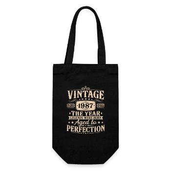 Vintage, 1987, Vintage, Cadeau d’anniversaire - Sac à bouteille - noir - Devant