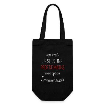 Prof de Maths avec option emmerdeuse - Sac à bouteille - noir - Devant