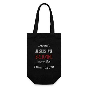 Bretonne avec option Emmerdeuse - Sac à bouteille - noir - Devant