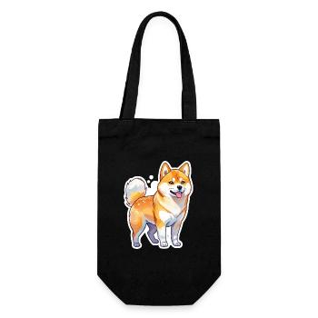 Aquarelles Shiba Inu - Sac à bouteille - noir - Devant