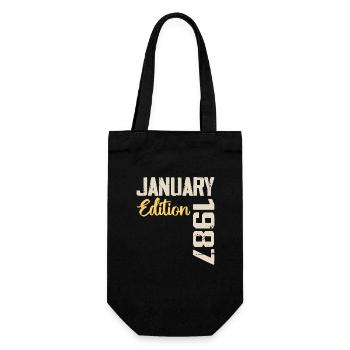 Cadeau D'anniversaire Nées En Janvier 1987 - 1987 - Sac à bouteille - noir - Devant