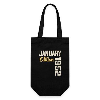 Cadeau D'anniversaire Nées En Janvier 1952 - 1952 - Sac à bouteille - noir - Devant