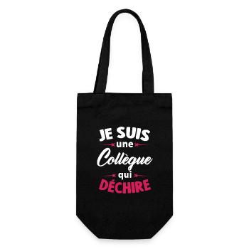 Je suis une collègue qui déchire - Sac à bouteille - noir - Devant