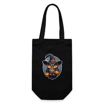 Halloween Eule - Geschenkbeutel für Flaschen - Schwarz - Vorne