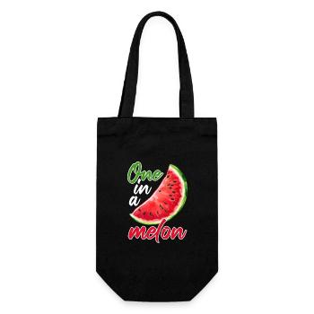 One In A Melon Lustige Melone Sommer - Geschenkbeutel für Flaschen - Schwarz - Vorne