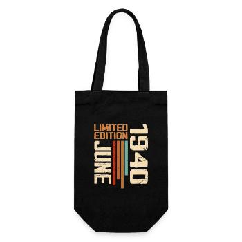 Juin 1940 Cadeau anniversaire Juin 1940 Rétro 1940 - Sac à bouteille - noir - Devant