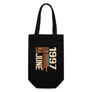 June 1997 Birthday Gift June 1997 Retro 1997 - Gift Bag for Bottles - black - Front