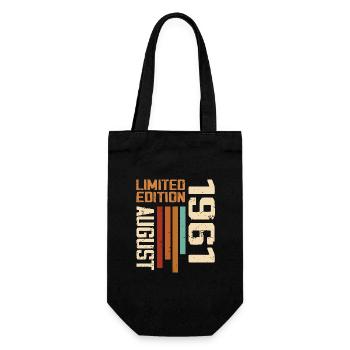 August 1961 Birthday Gift August 1961 August - Gift Bag for Bottles - black - Front