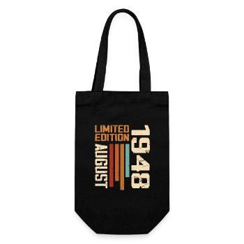 August 1948 Birthday Gift August 1948 August - Gift Bag for Bottles - black - Front